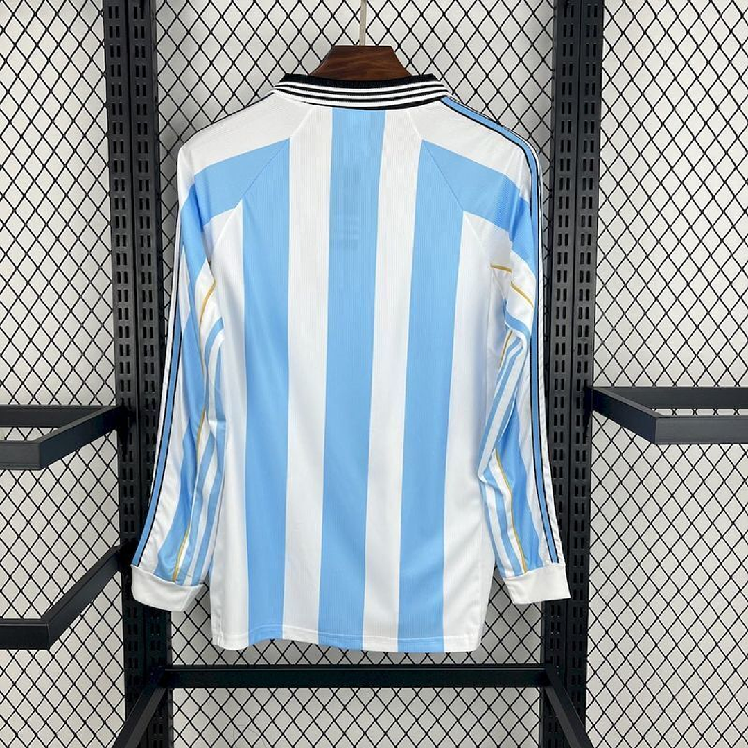 Camiseta Argentina 1998 Local Retro – Manga Larga 2
