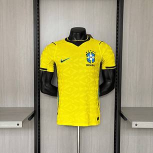 CAMISA SELEÇÃO BRASILEIRA 26/27 - brasil copa do mundo 2026 - versão jogador (SLIM FIT) - detalhe bandeira