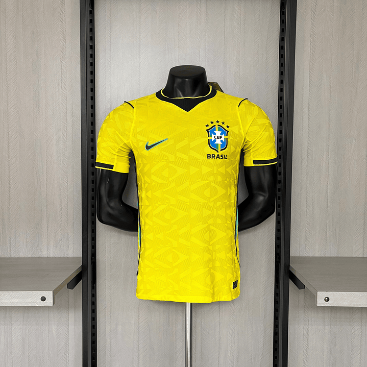 CAMISA SELEÇÃO BRASILEIRA 26/27 - brasil copa do mundo 2026 - versão jogador (SLIM FIT) - detalhe bandeira 1
