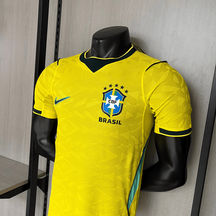 CAMISA SELEÇÃO BRASILEIRA 26/27 - brasil copa do mundo 2026 - versão jogador (SLIM FIT) - detalhe bandeira 7