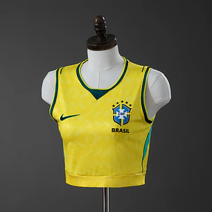 Top Cropped Feminino Brasil 2026 Home