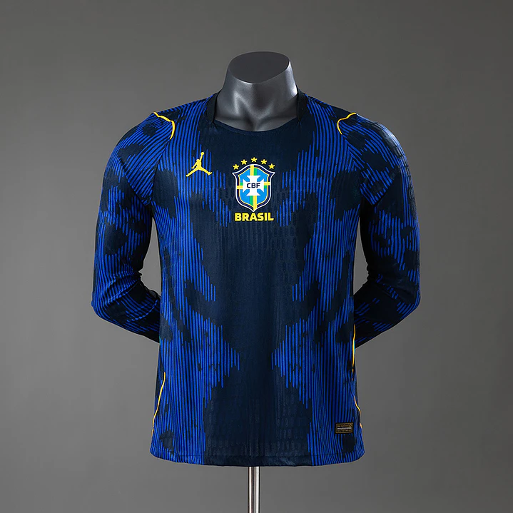 Camisa Brasil 2026 Manga Longa – azul 1
