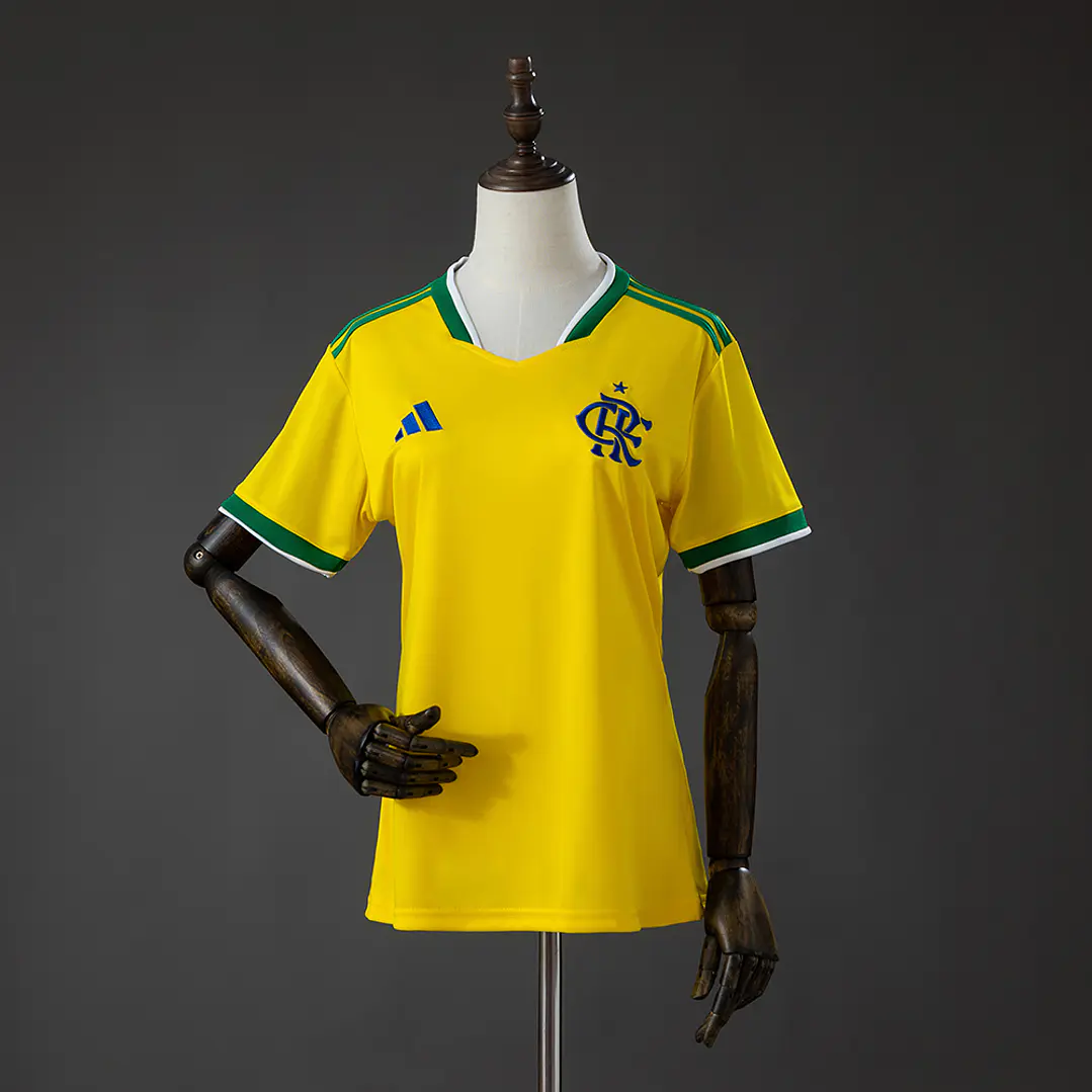 Camisa Flamengo 26/27 Edição Especial Feminina Amarela – Tecido Dry Fit Premium 1