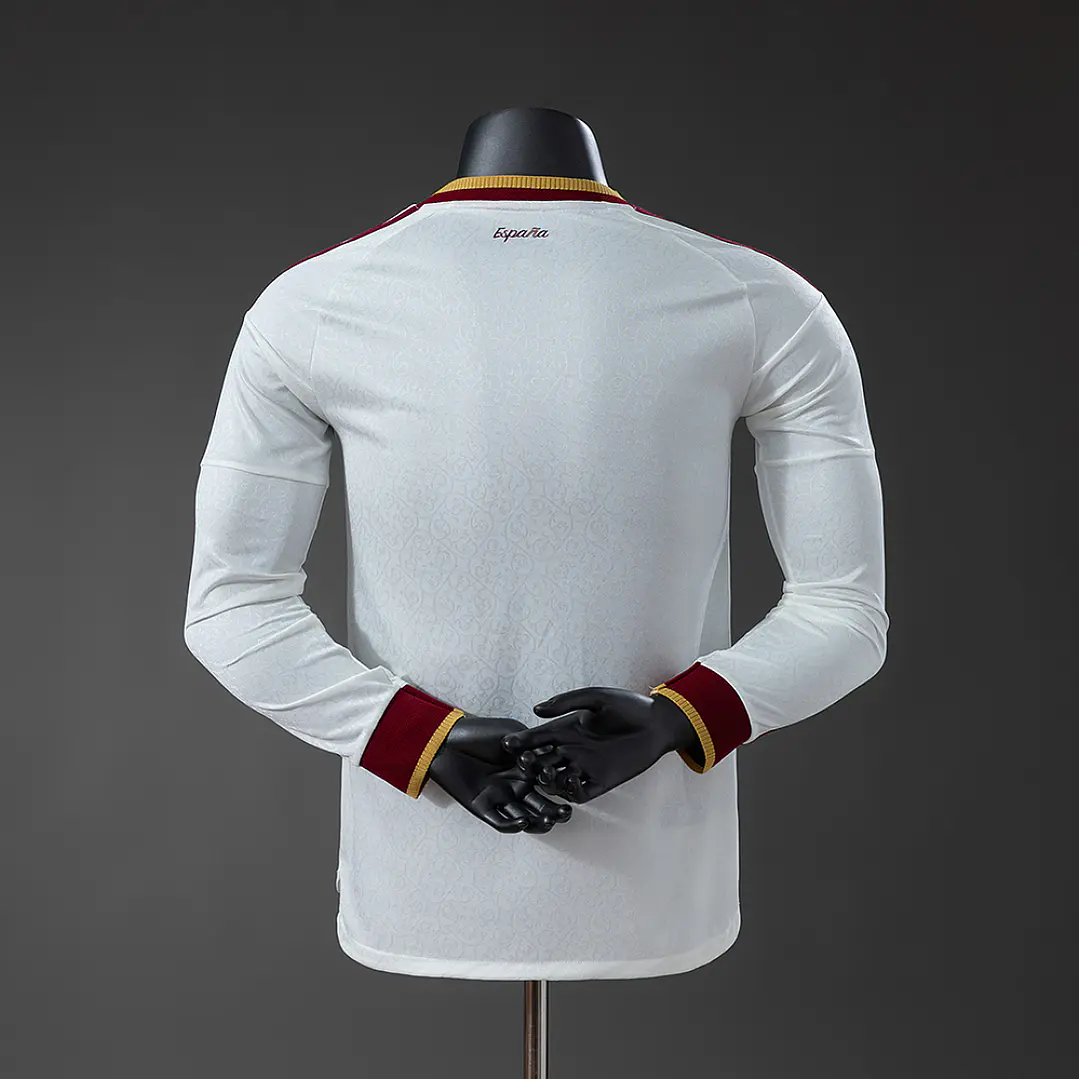 Camisa Espanha - fora - Versão Jogador 26/27 - fora - Camiseta Espana  - manga longa 2