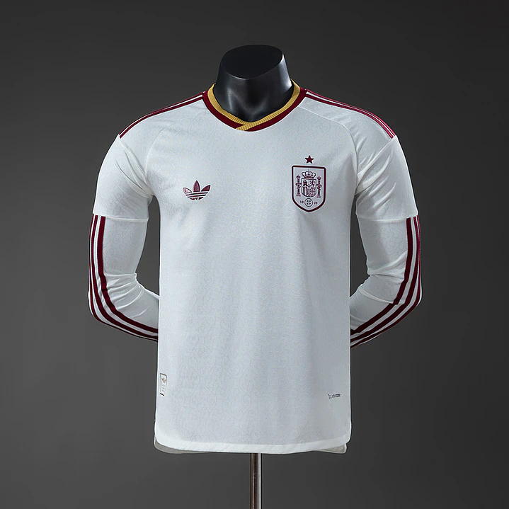 Camisa Espanha - fora - Versão Jogador 26/27 - fora - Camiseta Espana  - manga longa 1