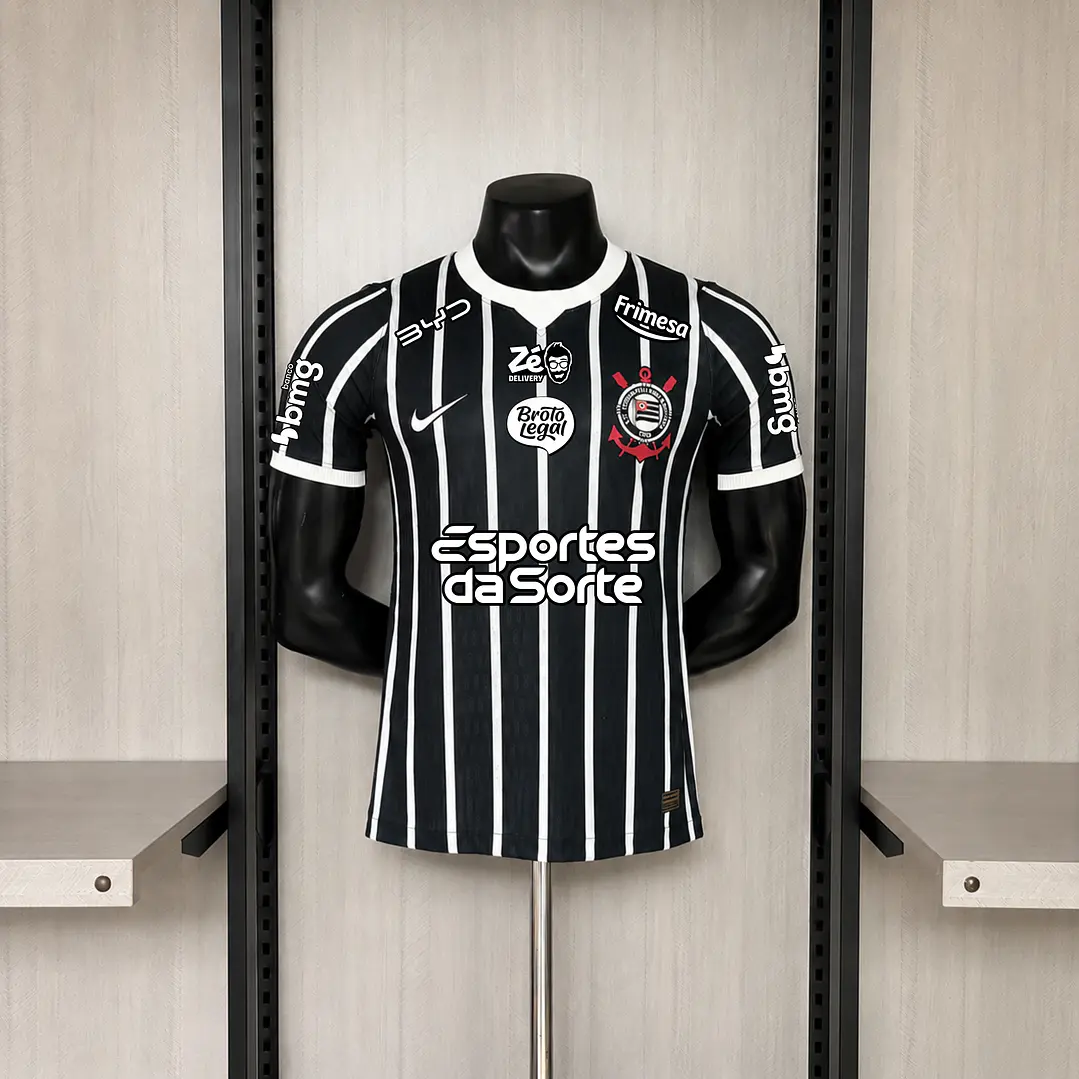 Camisa Principal Corinthians - Versão Jogador 26/27 - PRETA  - TODOS PATROCINIOS 1