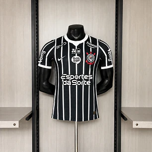 Camisa Principal Corinthians - Versão Jogador 26/27 - PRETA  - TODOS PATROCINIOS