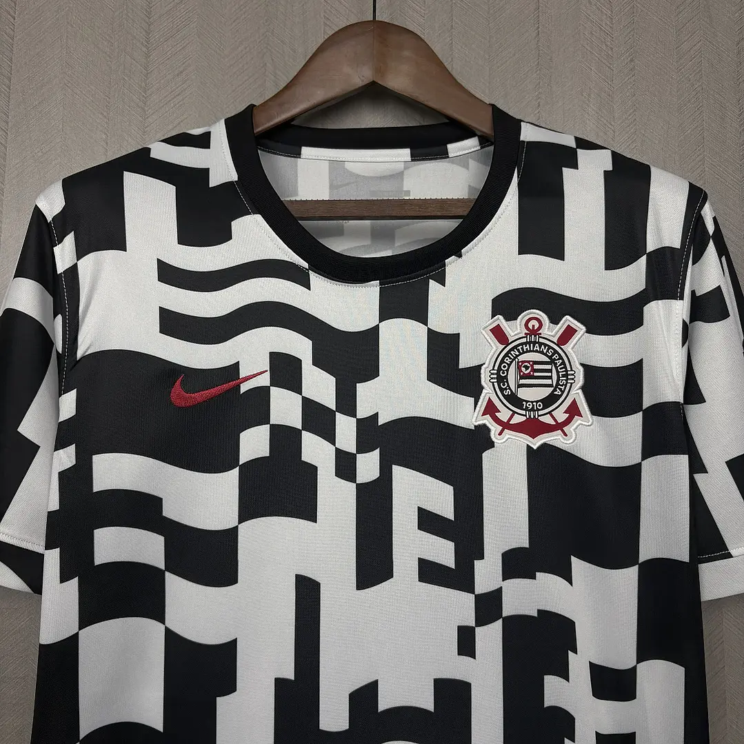 CAMISA CORINTHIANS PRÉ-JOGO 26/27 - Preta e Branca 4