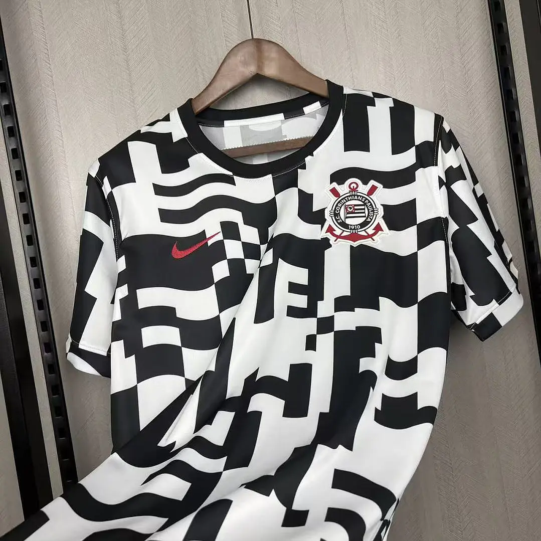 CAMISA CORINTHIANS PRÉ-JOGO 26/27 - Preta e Branca 6