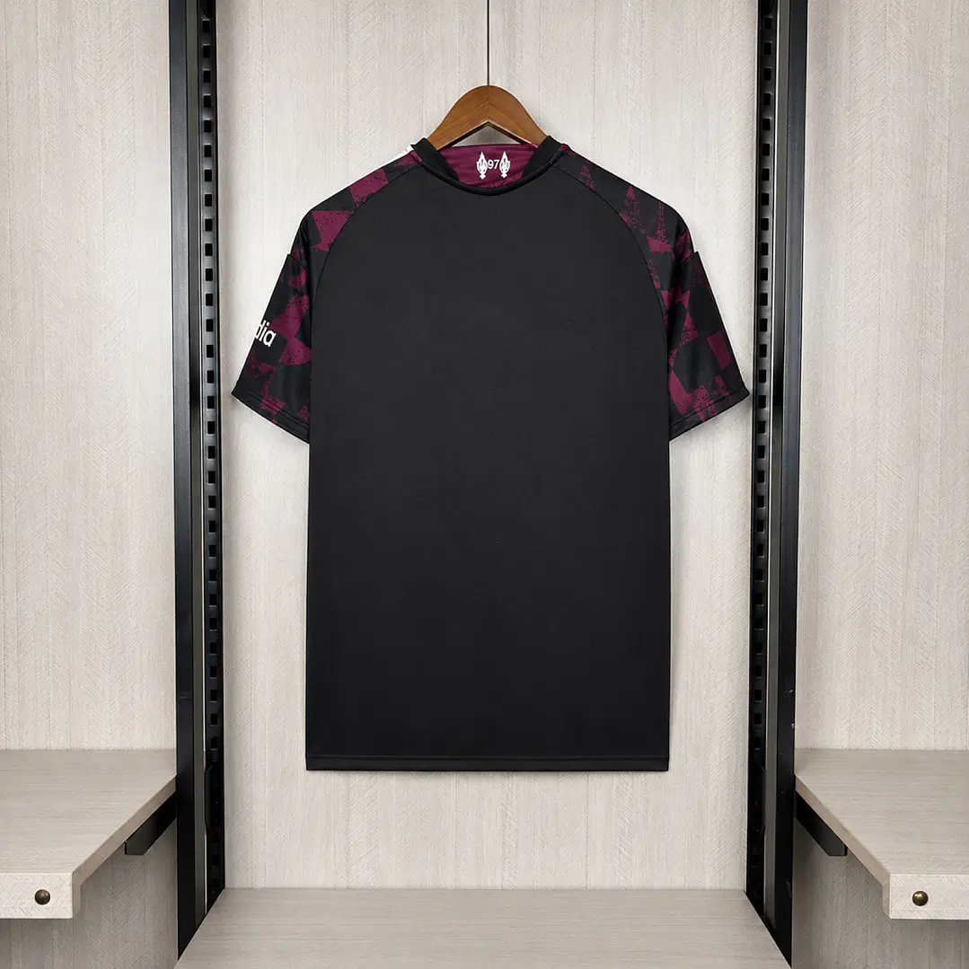 CAMISA LIVERPOOL 26/27 TERCEIRA - Preta e Grená Xadrez 10