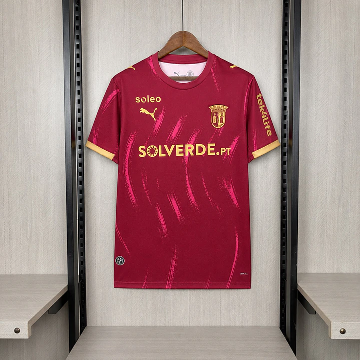 CAMISA SC BRAGA 26/27 - Grená com Pincelada 1