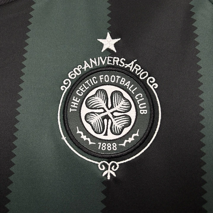 CAMISETA CELTIC FC 26/27 ALTERNATIVA - Verde e Preta Listrada 3