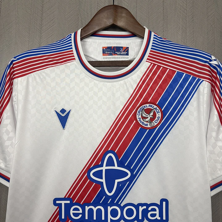 CAMISA CRYSTAL PALACE 26/27 FORA - Branca com Faixa Diagonal 4
