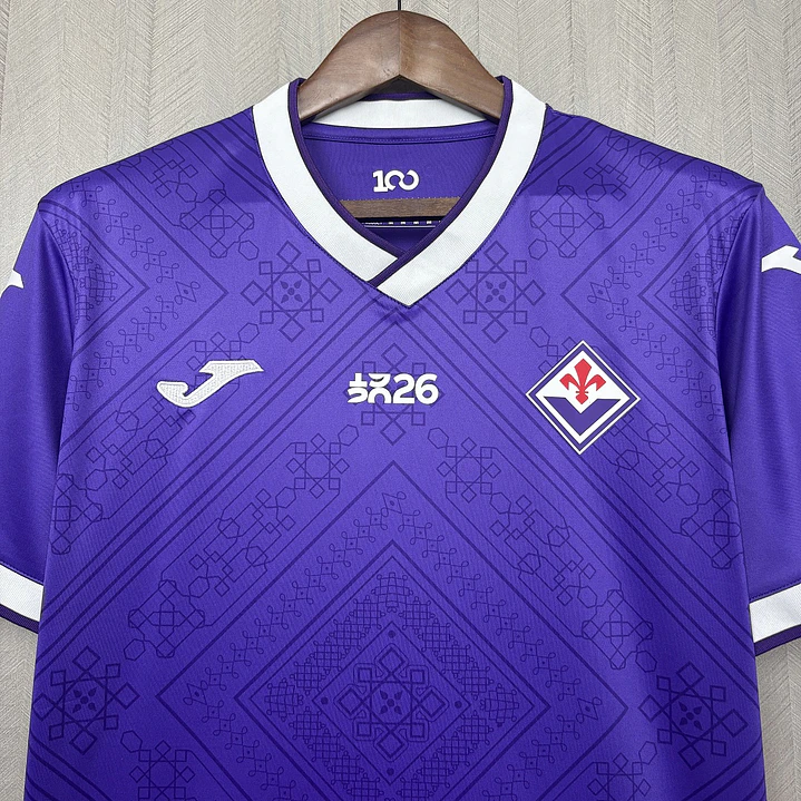 CAMISA FIORENTINA 26/27 CASA - Roxa 100 Anos 4