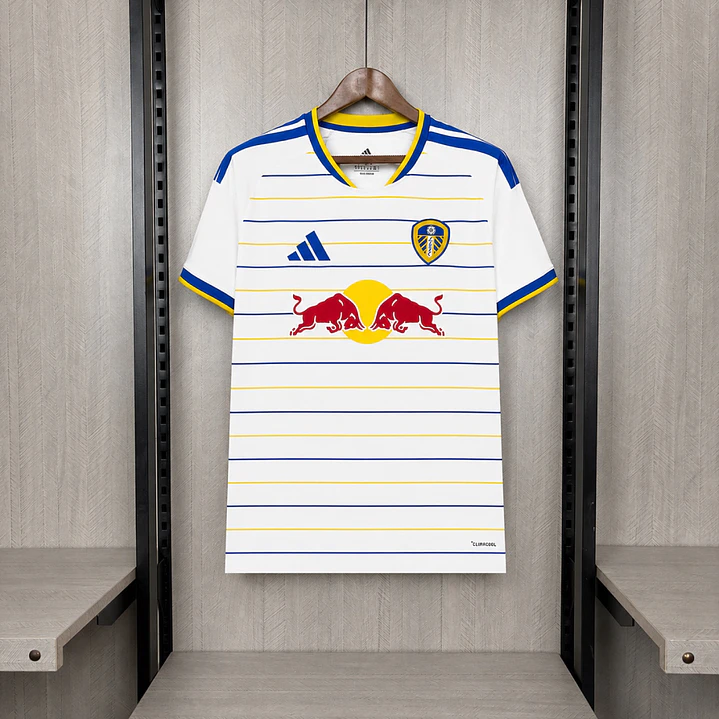 CAMISA LEEDS UNITED 26/27 FORA - Branca Listrada 1