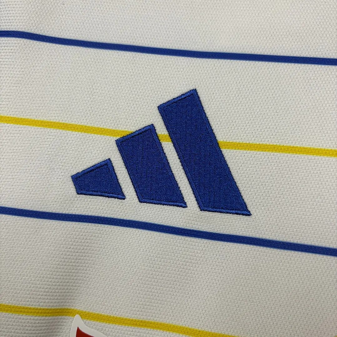 CAMISA LEEDS UNITED 26/27 FORA - Branca Listrada 2
