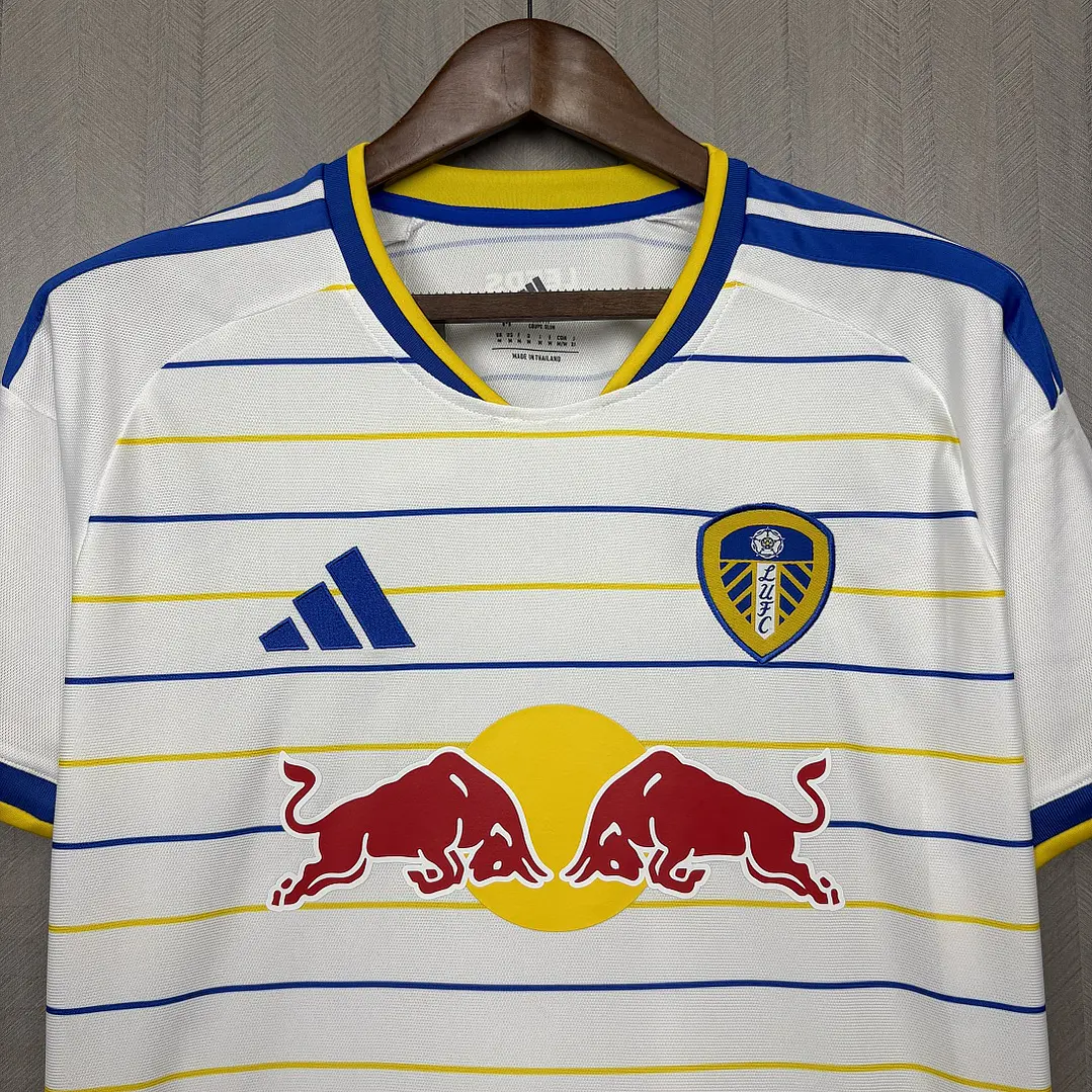 CAMISA LEEDS UNITED 26/27 FORA - Branca Listrada 4