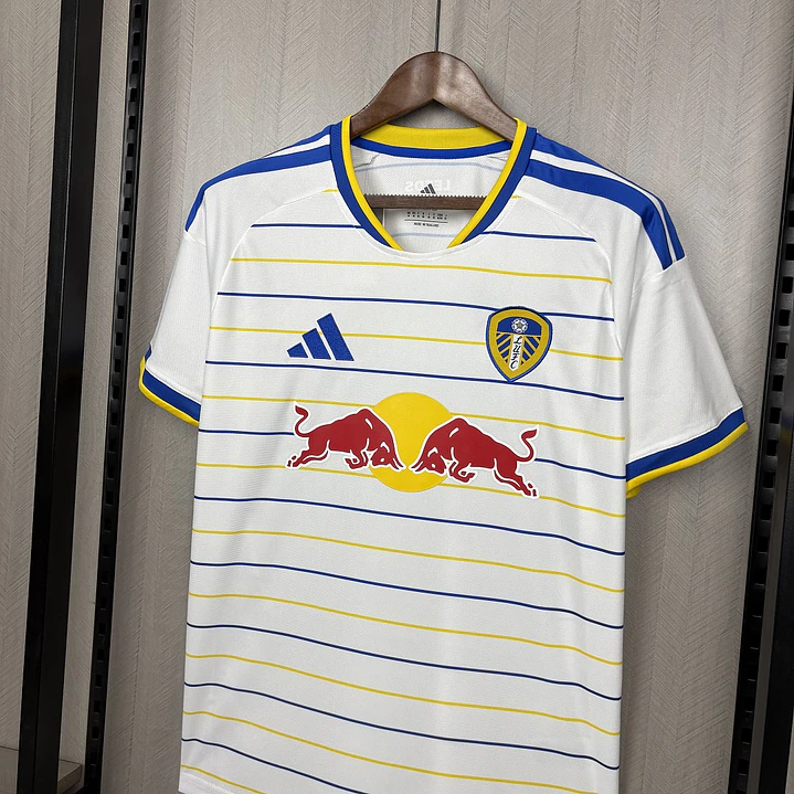CAMISA LEEDS UNITED 26/27 FORA - Branca Listrada 5