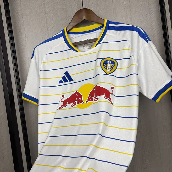 CAMISA LEEDS UNITED 26/27 FORA - Branca Listrada 6