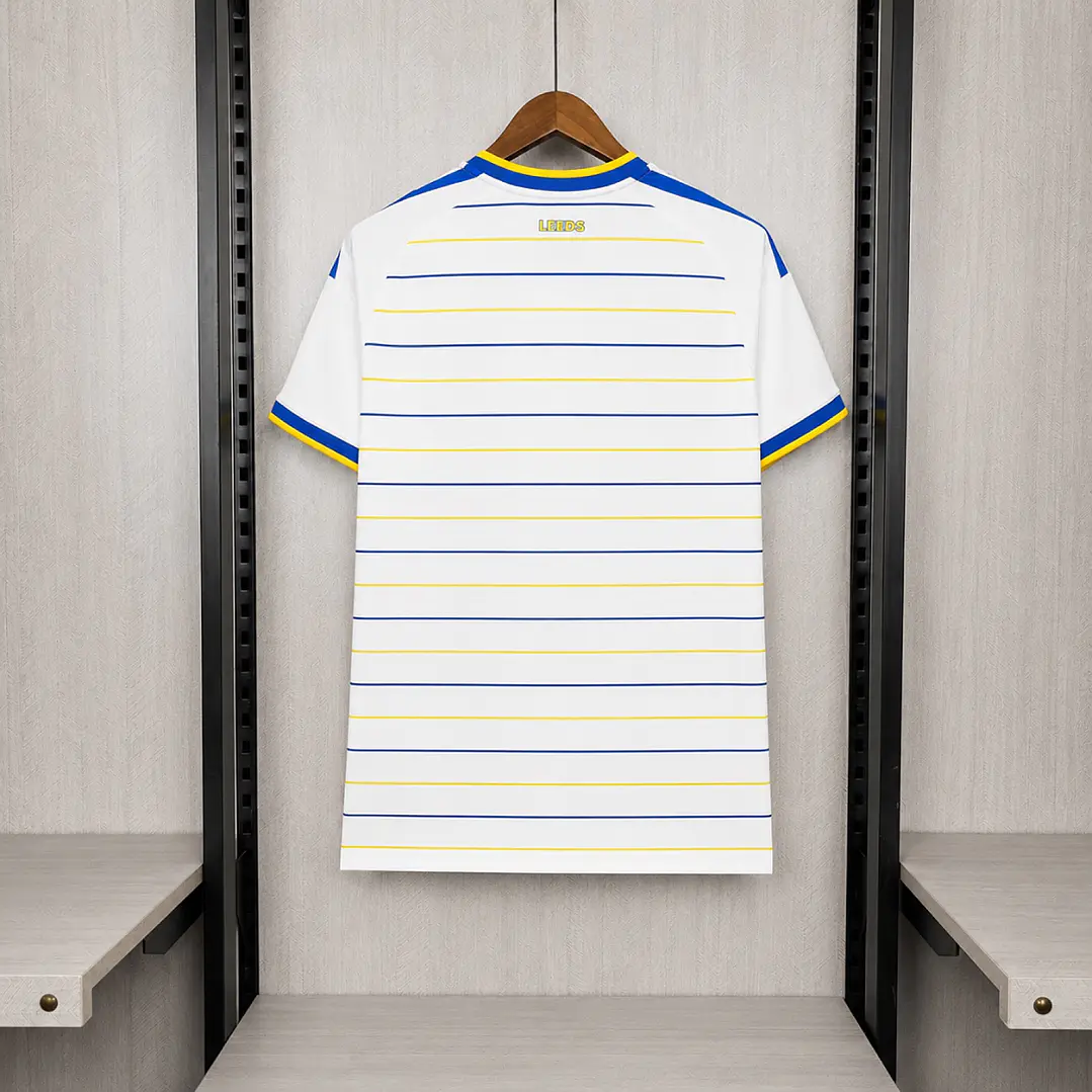 CAMISA LEEDS UNITED 26/27 FORA - Branca Listrada 10