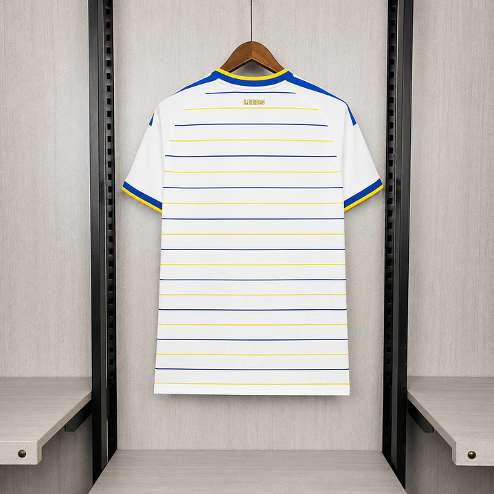 CAMISA LEEDS UNITED 26/27 FORA - Branca Listrada 10