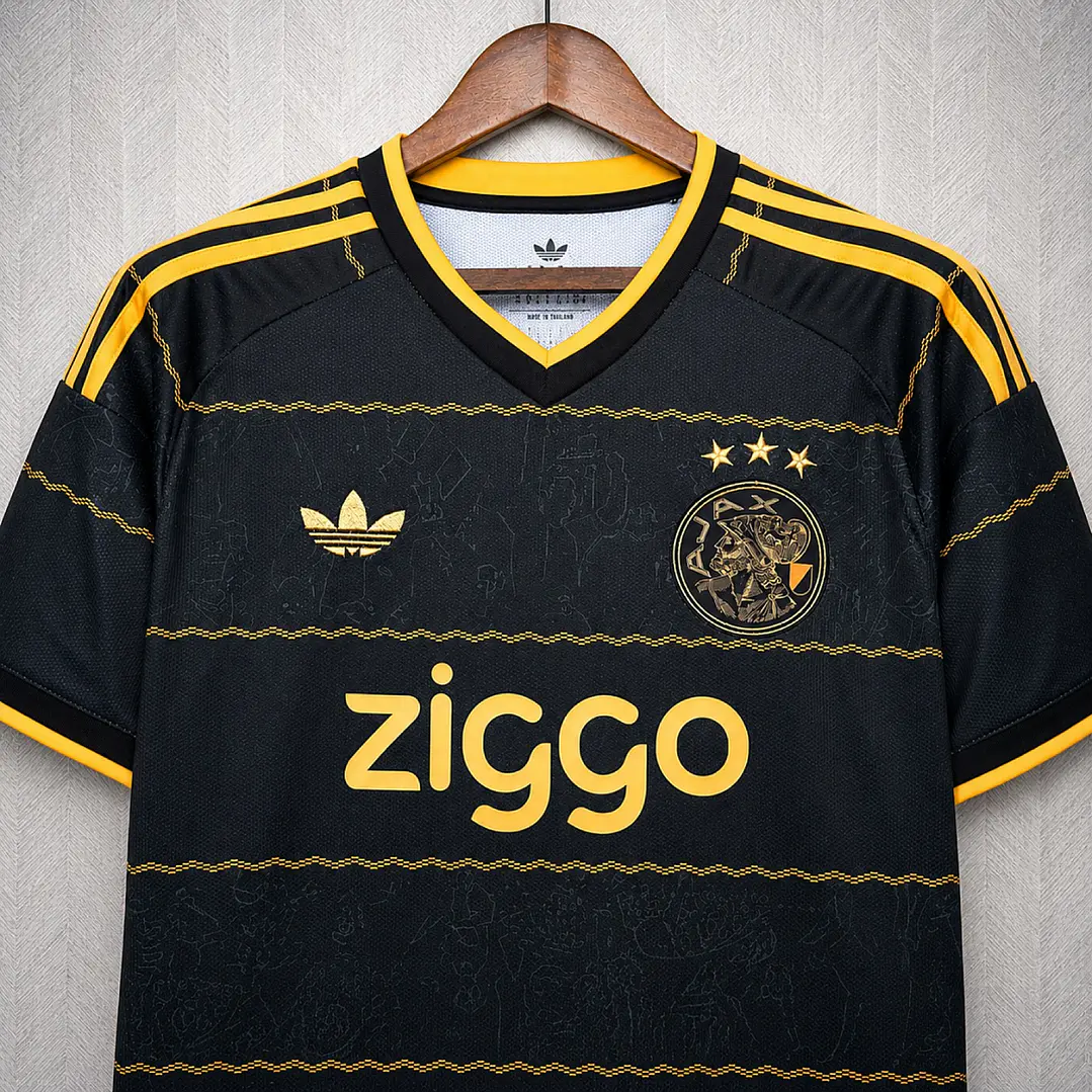 CAMISETA AJAX 26/27 EDIÇÃO ESPECIAL - Preta e Dourada 5
