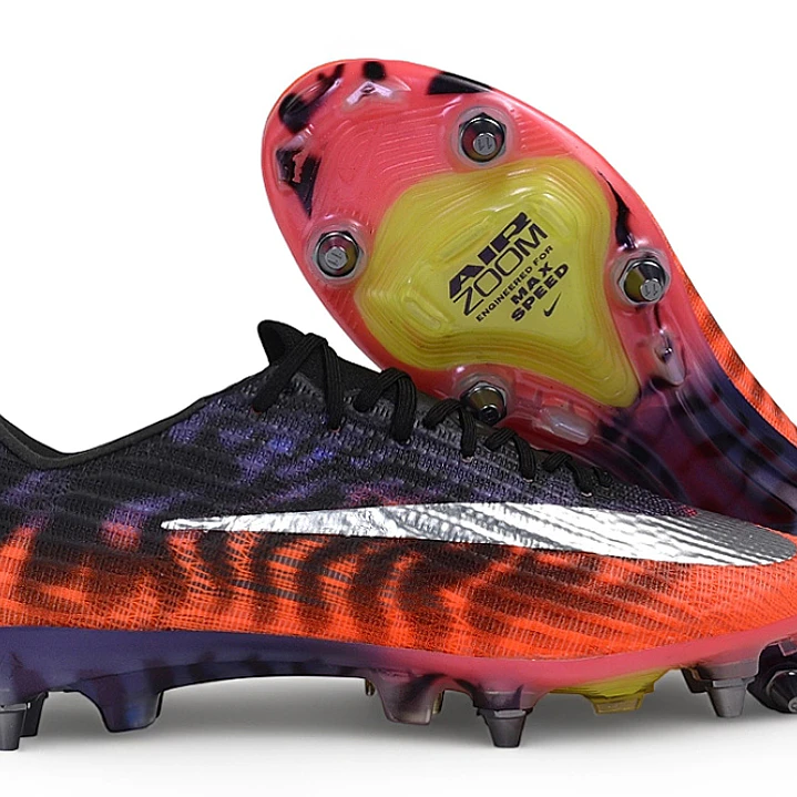 Chuteira Nike Air Zoom Mercurial Superfly XI Elite SG-Pro - Preto, Roxo e Laranja 1