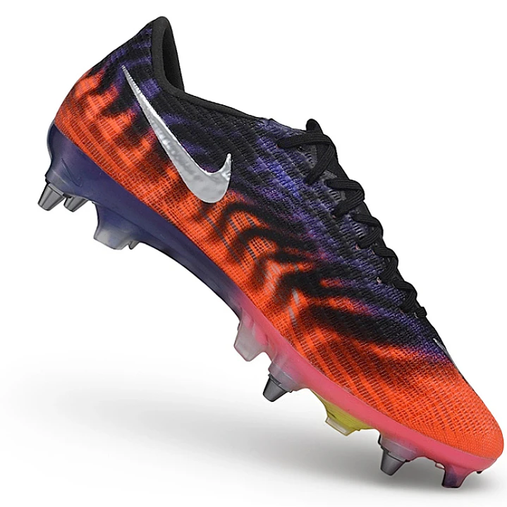 Chuteira Nike Air Zoom Mercurial Superfly XI Elite SG-Pro - Preto, Roxo e Laranja 4