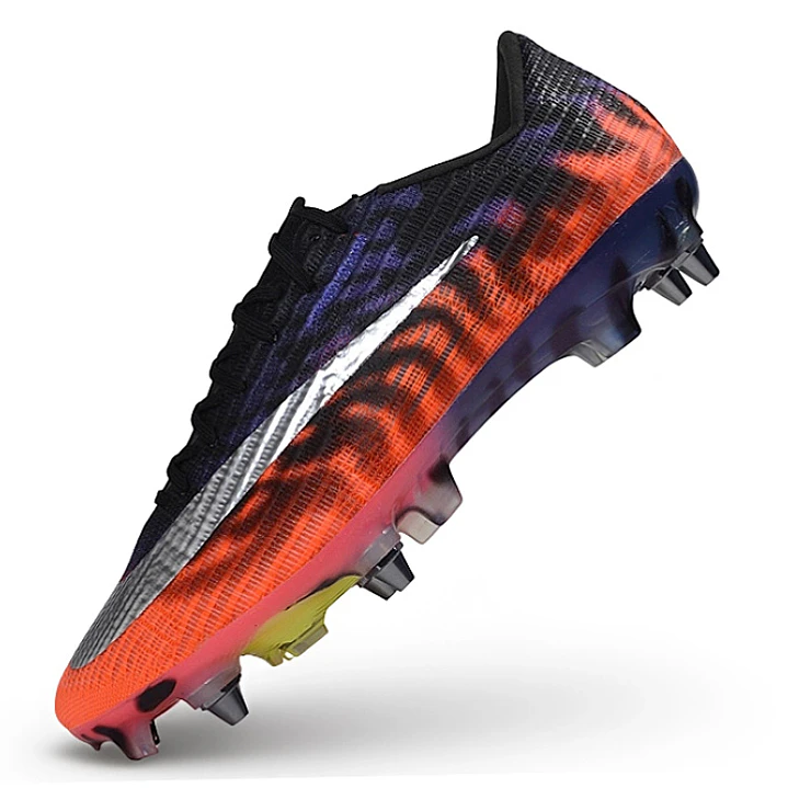 Chuteira Nike Air Zoom Mercurial Superfly XI Elite SG-Pro - Preto, Roxo e Laranja 5