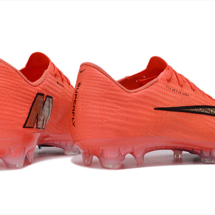 Chuteira Nike Air Zoom Mercurial Superfly XI Elite FG - Laranja e Prata 5