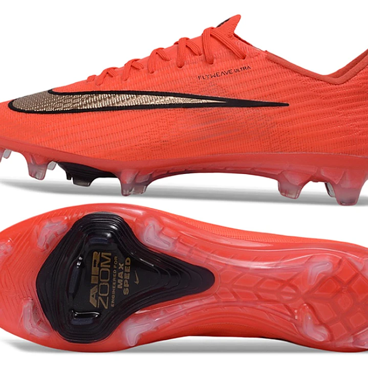 Chuteira Nike Air Zoom Mercurial Superfly XI Elite FG - Laranja e Prata 6