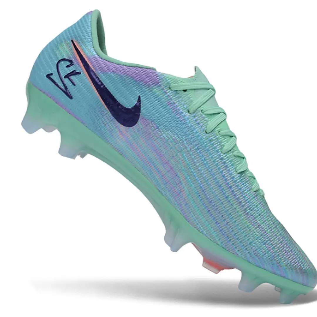 Chuteira Nike Air Zoom Mercurial Superfly XI Elite FG - Verde-Água e Roxo Iridescente 2