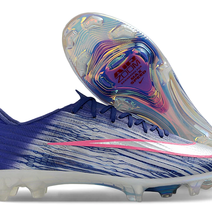 Chuteira Nike Air Zoom Mercurial Vapor 17 Elite FG - Azul, Vermelho e Prata 1