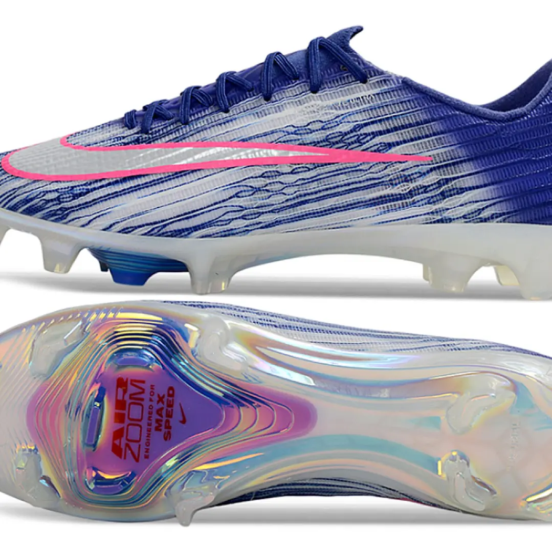 Chuteira Nike Air Zoom Mercurial Vapor 17 Elite FG - Azul, Vermelho e Prata 6