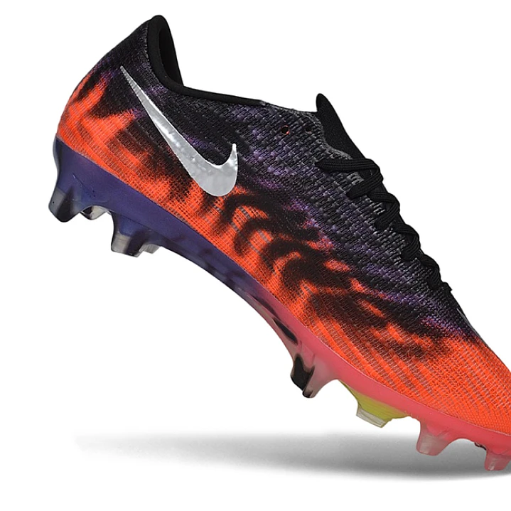 Chuteira Nike Air Zoom Mercurial Vapor 17 Elite FG - Laranja, Azul e Prata 2