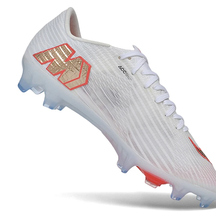 Chuteira Nike Air Zoom Mercurial Vapor 17 Elite FG - Branco e Laranja 2