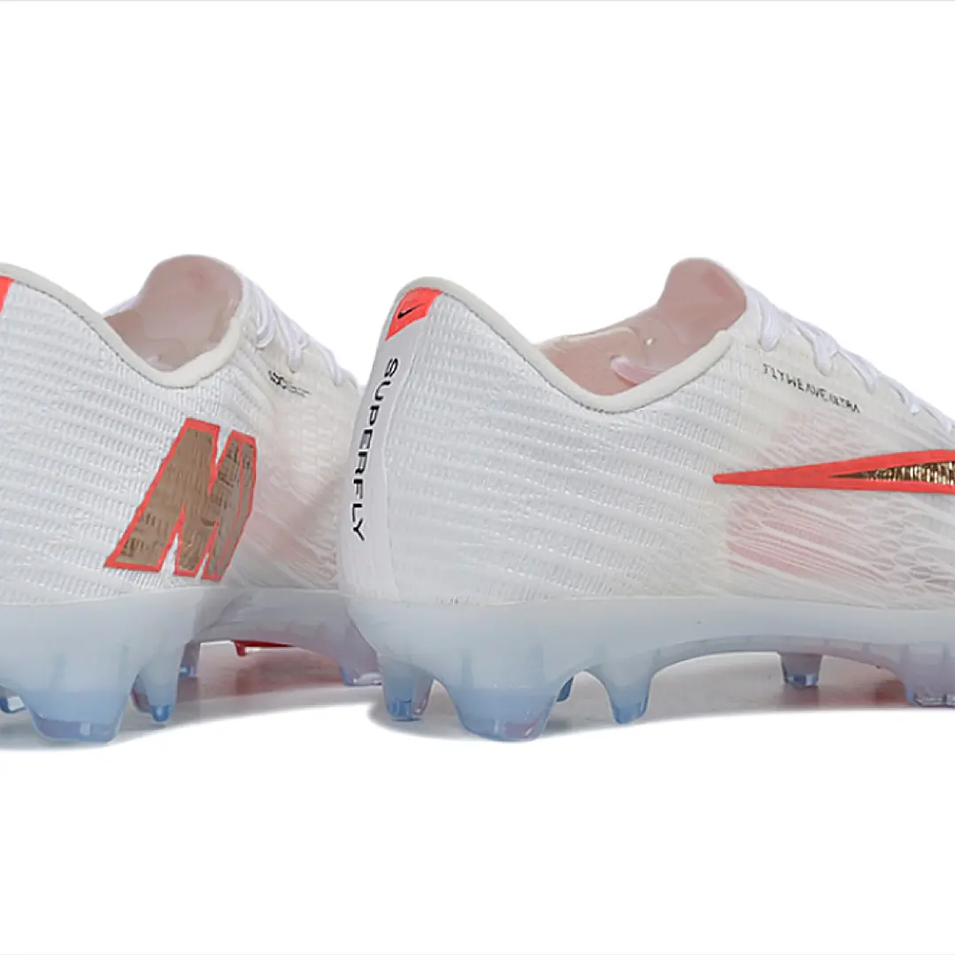 Chuteira Nike Air Zoom Mercurial Vapor 17 Elite FG - Branco e Laranja 5