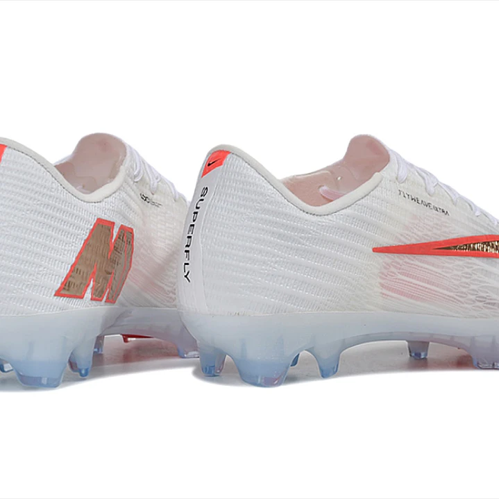 Chuteira Nike Air Zoom Mercurial Vapor 17 Elite FG - Branco e Laranja 5