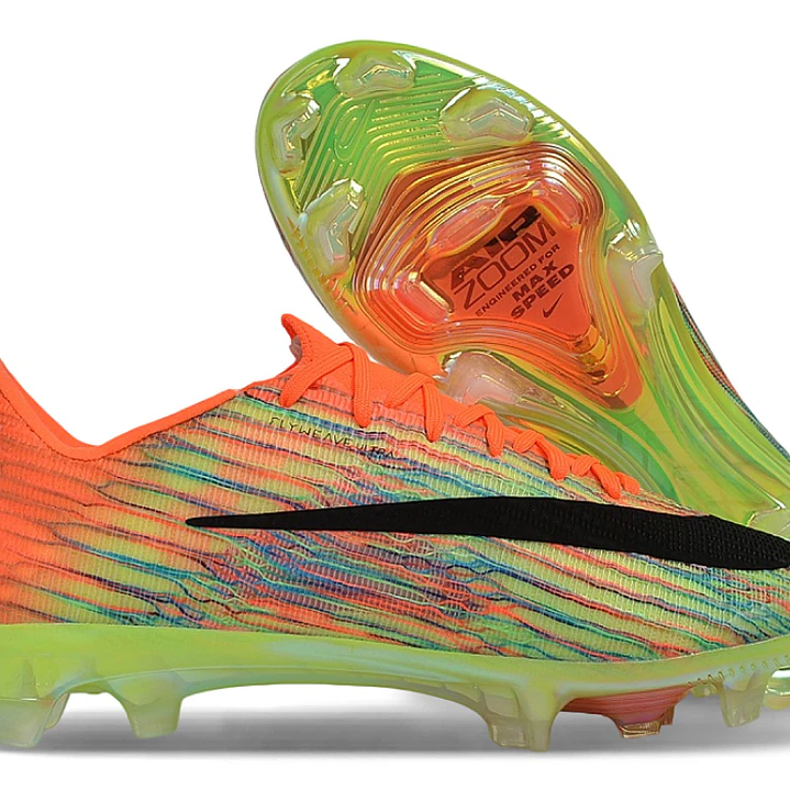 Chuteira Nike Air Zoom Mercurial Vapor 17 Elite FG - Vermelho, Verde e Preto 1