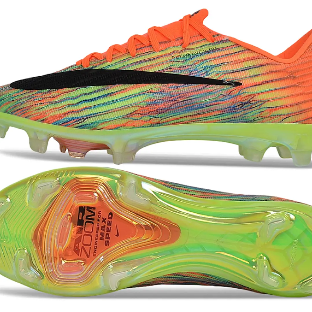 Chuteira Nike Air Zoom Mercurial Vapor 17 Elite FG - Vermelho, Verde e Preto 6