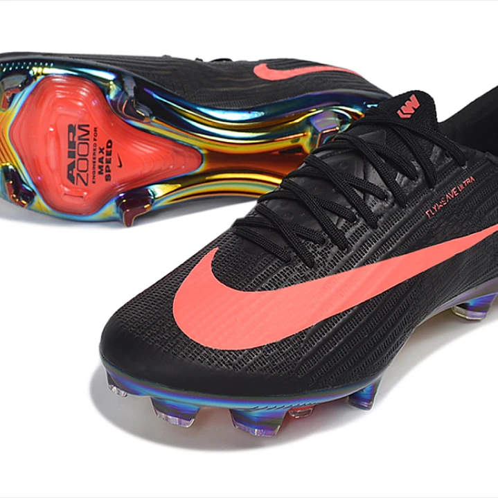 Chuteira Nike Air Zoom Mercurial Vapor 17 Elite FG - Preto e Laranja 4