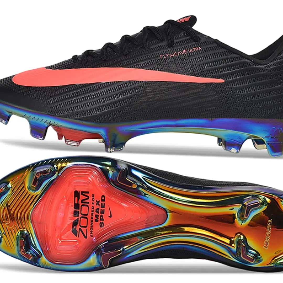 Chuteira Nike Air Zoom Mercurial Vapor 17 Elite FG - Preto e Laranja 6