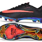 Chuteira Nike Air Zoom Mercurial Vapor 17 Elite FG - Preto e Laranja - Thumbnail 6