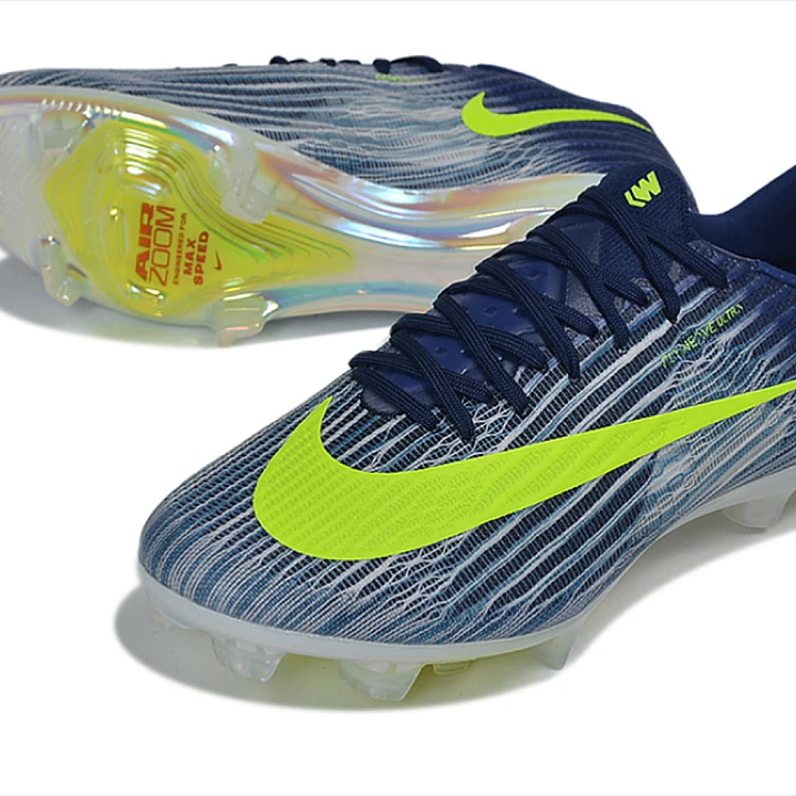 Chuteira Nike Air Zoom Mercurial Vapor 17 Elite FG - Azul e Verde 4