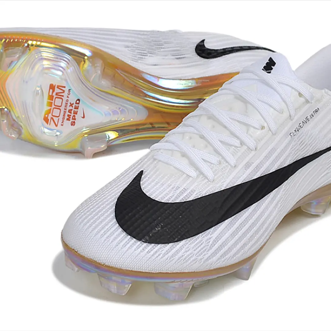 Chuteira Nike Air Zoom Mercurial Vapor 17 Elite FG - Branco e Preto 4