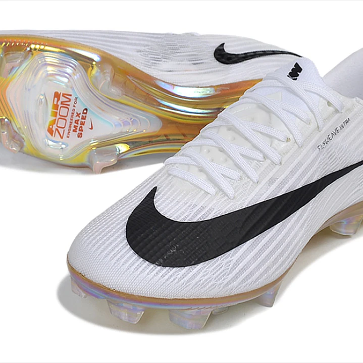 Chuteira Nike Air Zoom Mercurial Vapor 17 Elite FG - Branco e Preto 4