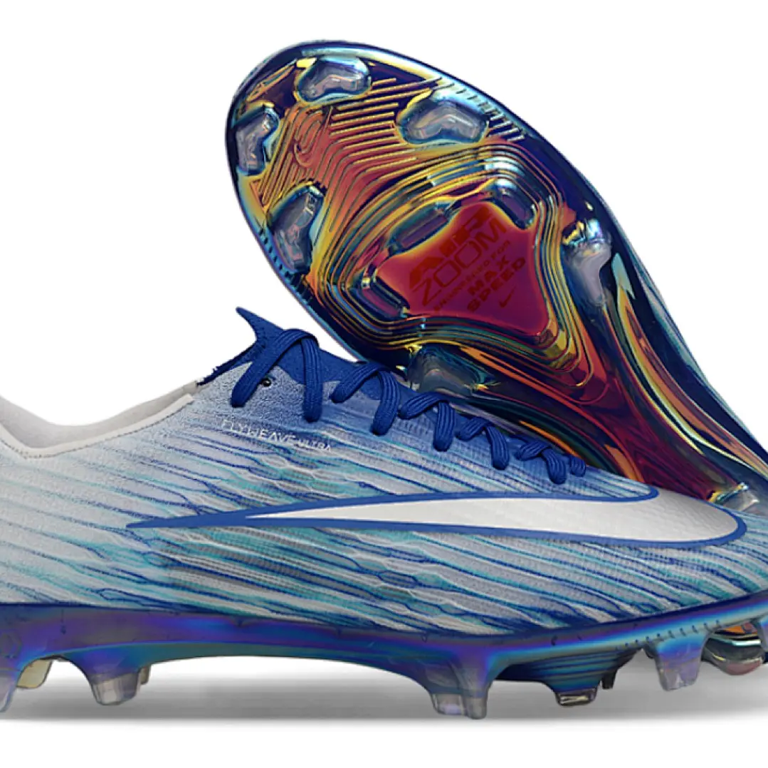 Chuteira Nike Air Zoom Mercurial Vapor 17 Elite FG - Azul e Branco 1