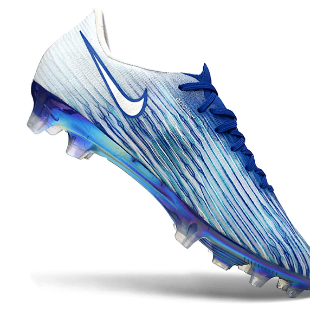 Chuteira Nike Air Zoom Mercurial Vapor 17 Elite FG - Azul e Branco 2