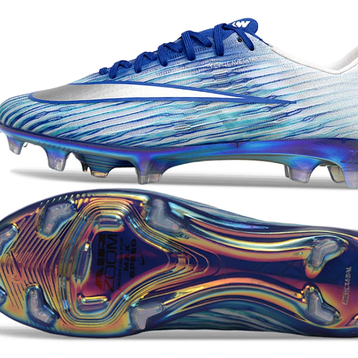 Chuteira Nike Air Zoom Mercurial Vapor 17 Elite FG - Azul e Branco 5