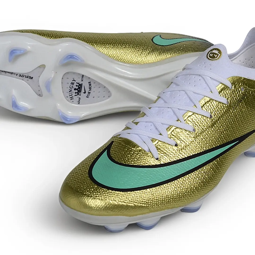 Chuteira Nike Mercurial Vapor 17 Elite SE FG - Dourado e Preto 4